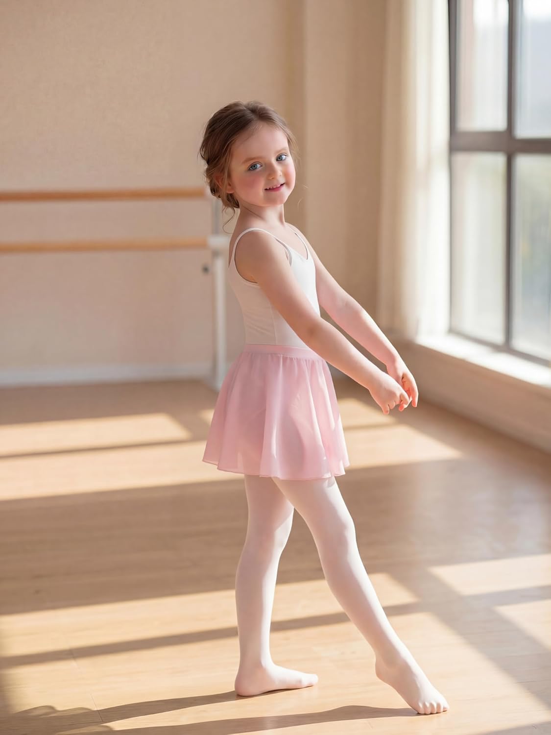Stelle Girls Ballet Skirt - Chiffon Dance Skirt with Mesh Bowknot & Elastic Waist | Perfect for Ballet