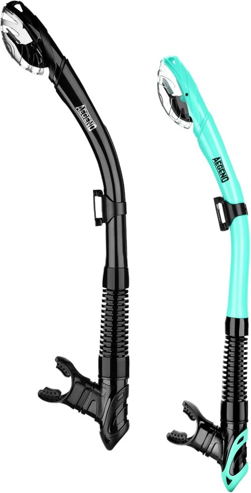 Aegend Diving Dry Snorkel - Top Dry Valve Snorkeling Gear for Adults & Youth | Ideal for Freediving & Scuba Diving