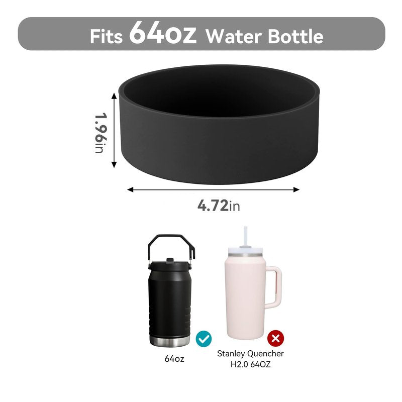 Klizdum Silicone Boot for Stanley IceFlow Flip Straw Jug with Handle 64 oz, Protective Cup Bottom Sleeve, Stanley 64 oz Accessories Compatible with 64 oz Stanley Boot Sports Water Bottle Accessories