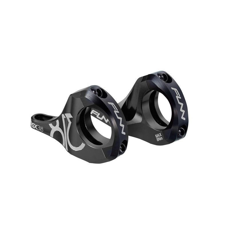 Funn RSX Mountain Bike Direct Mount Bike Stem with 31.8mm Bar Clamp, 2 Pieces Lightweight Split Design for Dual Crown Forks, Adjustable Extension 45-50mm with 30mm Rise (Black)