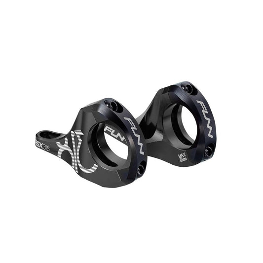 Funn RSX Mountain Bike Direct Mount Bike Stem with 31.8mm Bar Clamp, 2 Pieces Lightweight Split Design for Dual Crown Forks, Adjustable Extension 45-50mm with 30mm Rise (Black)