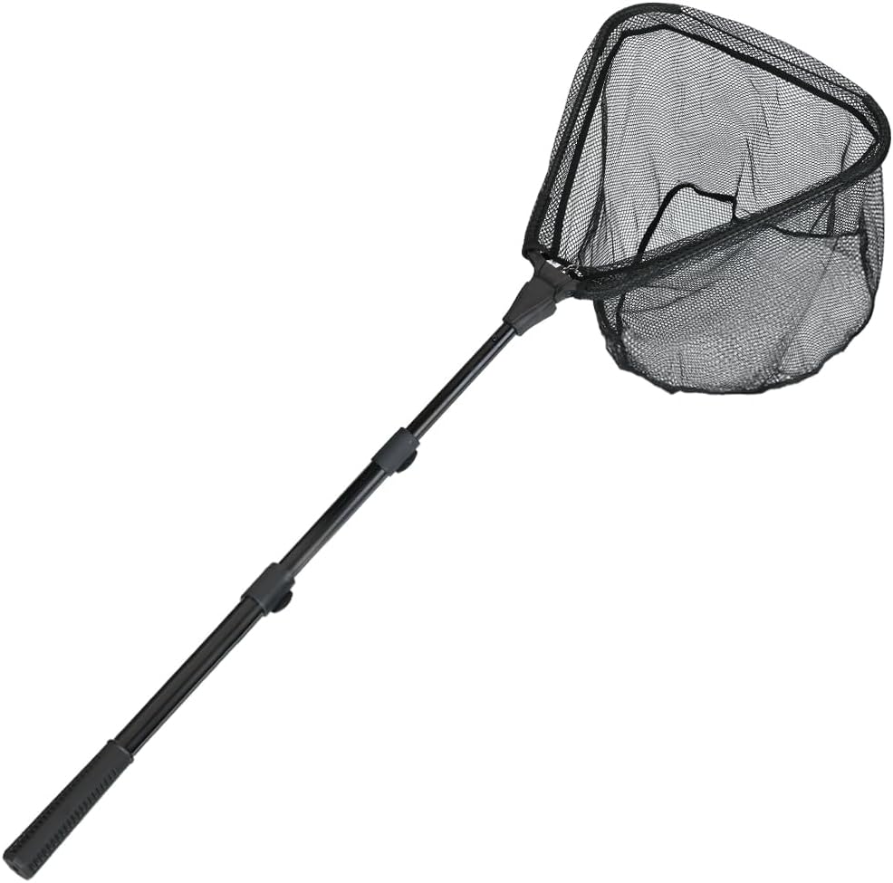 RESTCLOUD Fishing Landing Net - Telescoping Pole Handle, Extends 40-63 Inches | Ideal for Freshwater Fishing