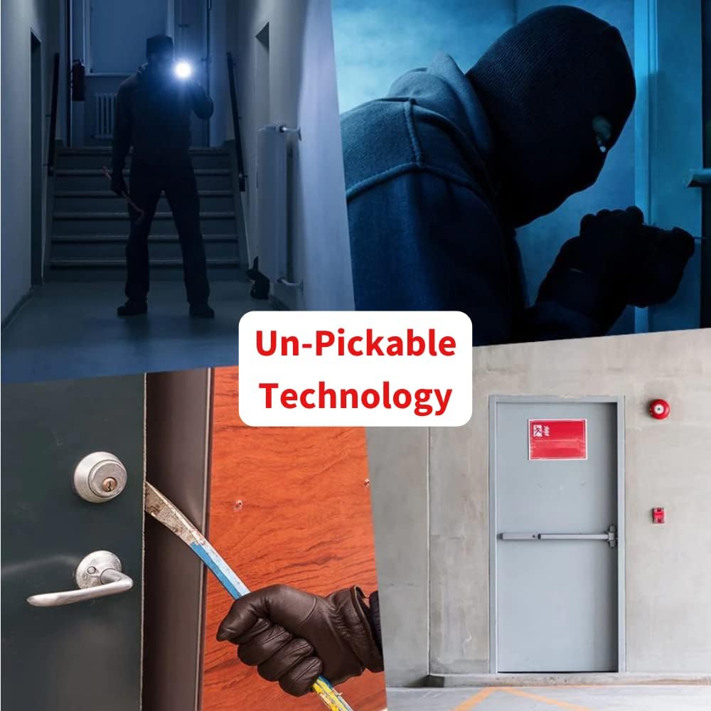 FlipLok Keyless High Security Door Lock - 10X Stronger Than Deadbolt, Silver