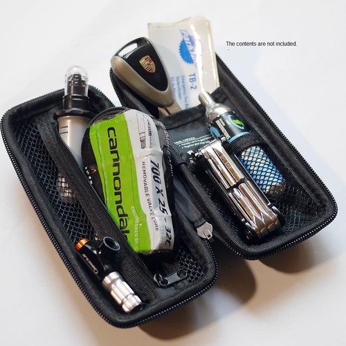 HERCHR Bikes Tool Bag, EVA Bottle Shaped Portable Cycling Repair Tool Kit Storage Holder Case Water Proof MTB Road Bikes Pouch for All Kinds of Bicycles Repair Pouch with Zipper (Small carbon black)