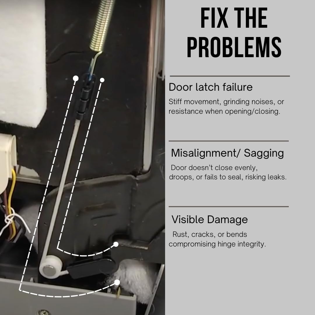 Dishwasher Door Hinge Cable for LG Dishwasher-4933DD3001B,4933DD3001A,2 Pack for LG LDF6920ST LDF7774ST LDF7551ST PS3524406 Fits most Dishwashers