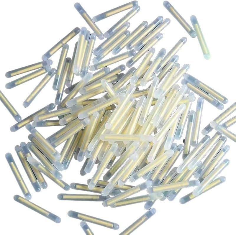 100 Pcs Fluorescent Fishing Float Light Sticks - 3mm Glow Sticks