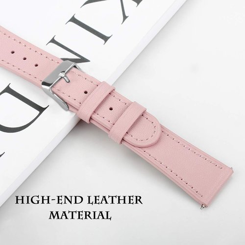 FitTurn Compatible with FITVII H56 HM57 HM78, RUIMEN D1 H1, TOOBUR IDW16, KEEPONFIT IDW21, TOZO S5 Fitness Tracker Bands Leather Quick Release Watch Band Strap for FITVII H56 Fitness Tracker (Tricolor*C)