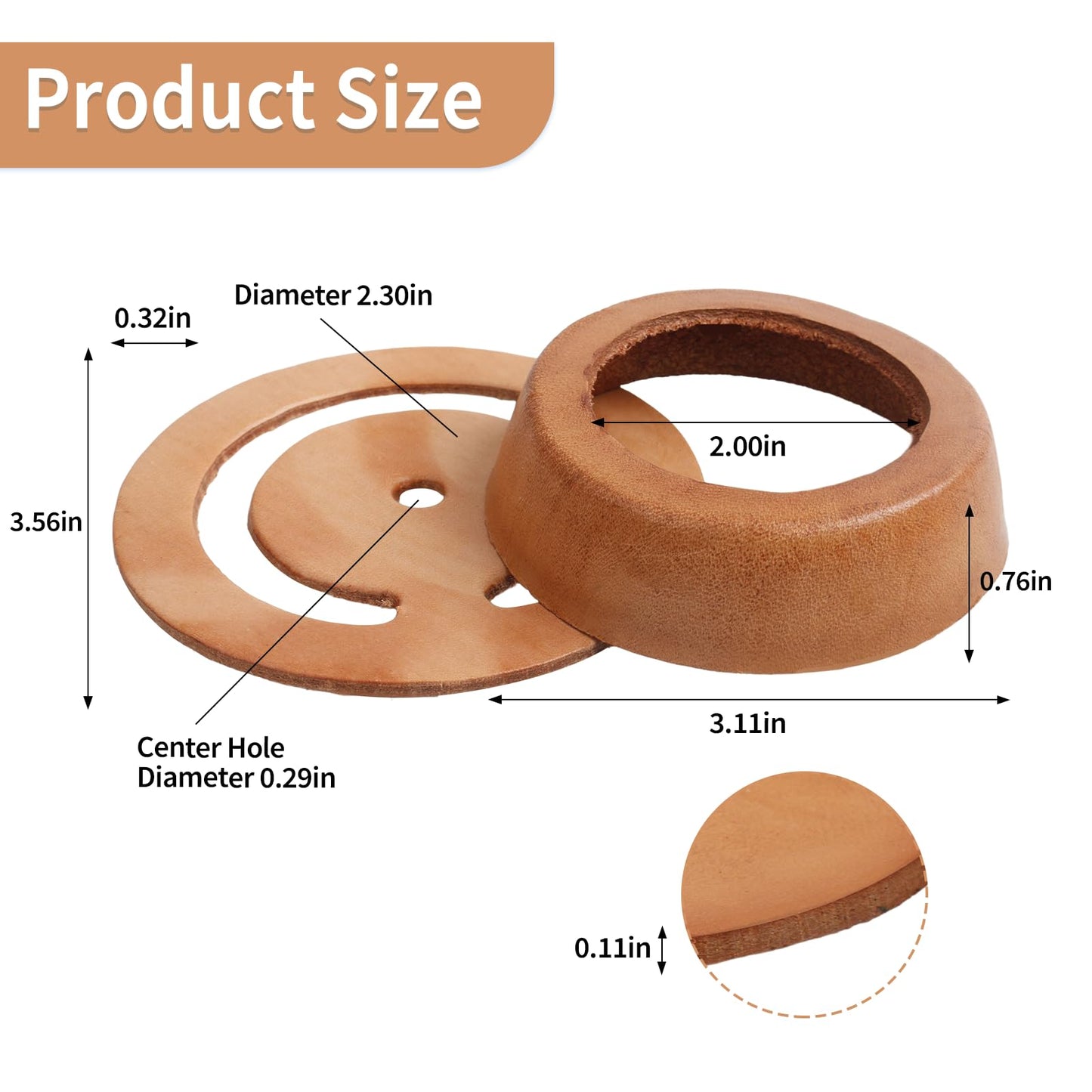 LVACODV Pitcher Pump Leathers Repair Kit Leather Lower Valve Leather & Cup Leather for Pitcher Spout Pump Hand Press Pump (1pcs)