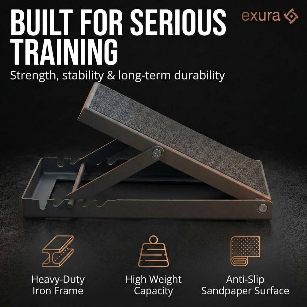 Slant Boards Adjustable - Wide Metal Slant Ramps for ATG Training & Physical Therapy | Calf Stretching Wedge