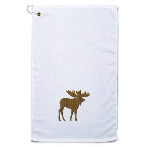 Style In Print Golf Towel Moose C Cotton Bag Accessories White