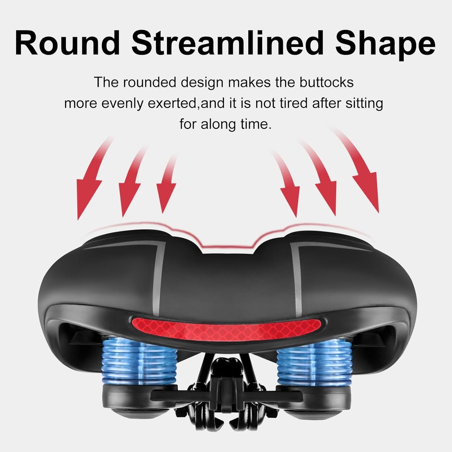 Skiennix Bicycle Saddle - Waterproof PU Trekking Seat with Shock-Absorbing Memory Foam | 25 x 21 cm