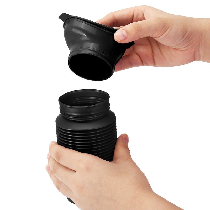 Portable Urinal for Men Women, Spill Proof Travel Emergency Urinal Bottle, Leak-Proof Collapsible Urinals, Personal Car Pee Bottle for Camping, Road Trips, Drivers, Seniors, Kids (‎Black Grey Handle)