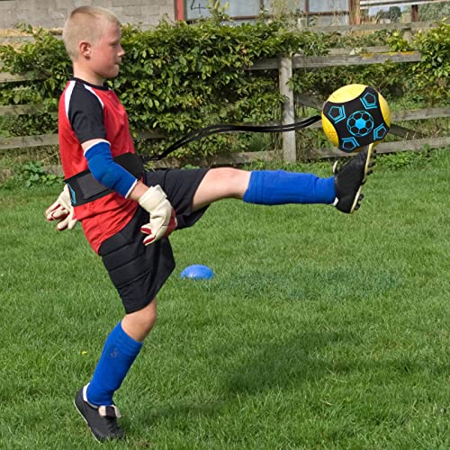Solo Soccer Kick Trainer - Hands-Free Practice Aid - Blue