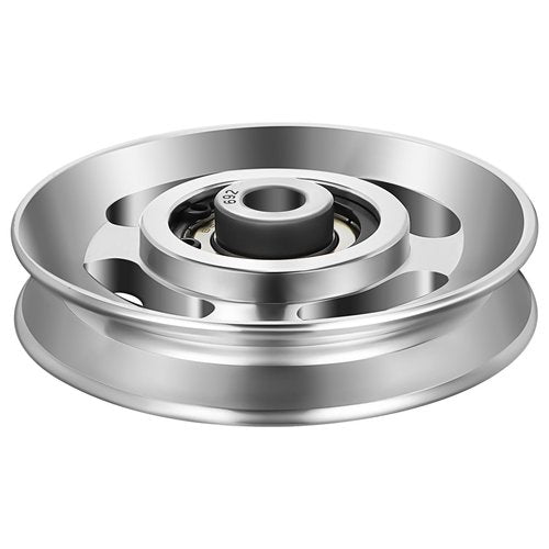 Toyvian Aluminum Alloy Pulley Wheel: 3. 46 Inch Universal Bearing Pulley Wheel for Cable Machine, Heavy Duty Fitness Equipment Accessories for Workout (Silver)