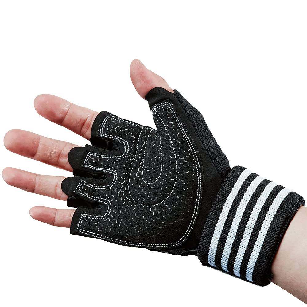 Zyxformis Workout Gloves for Men and Women, Breathable Lightweight Weight Lifting Gloves with Wrist Wrap Support, Excellent Grip Full Palm Protection for Weightlifting Fitness Training Climbing Gym