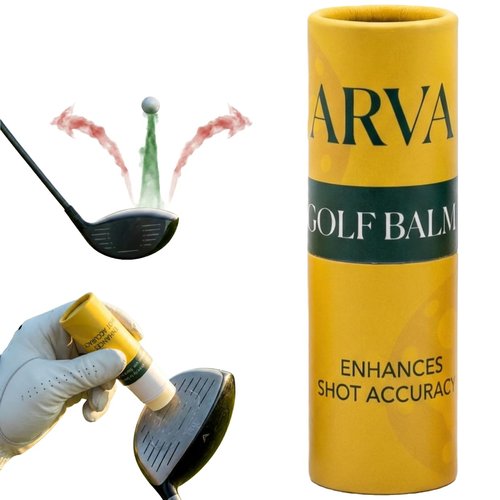Golf Balm Anti-Slice Anti-Hook Stick | Club Face Treatment for Straighter Drives | Solid Balm Formula Training Aid | Works on Drivers, Woods, Irons | Golf Swing Corrector