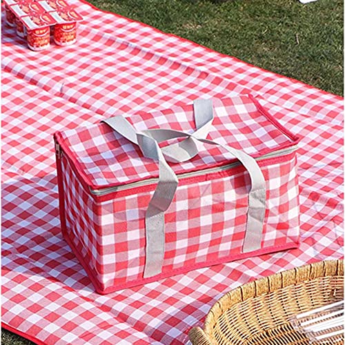 Insulated Picnic Cooler Bag - Keeps Hot & Cold - Red