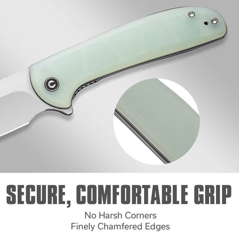 CIVIVI Primitrox Folding Knife for EDC, Flipper Pocket Knife with 3.48" Nitro-V Blade G10 Handle for Everyday Carry C23005A-1