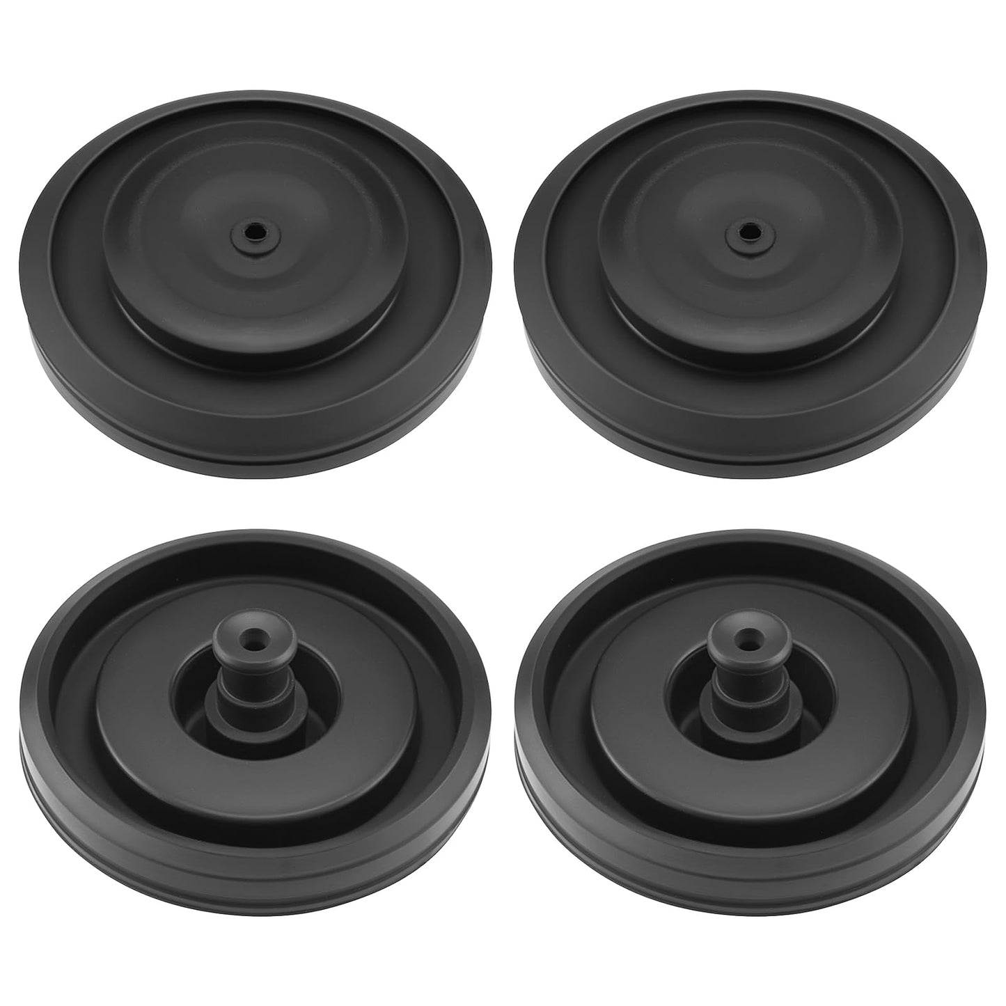 HONSNKS 4 Pcs 83143 Toilet Fill Valve Seal Replacement, Universal Rubber Diaphragm for Fluid-master 200, 242, 400 and 747 Models, Easy DIY Fix (Black)
