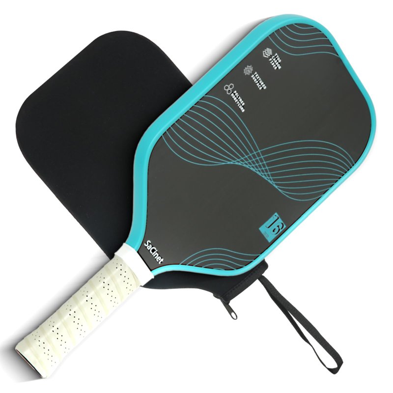 Sacinet Pickleball Paddles, Premium Feather Lightweight Pickleball Paddle Racket for Beginner and Intermediate, Enhanced Grit, Control and Spin, Sports and Outdoors Pickleball Accessories