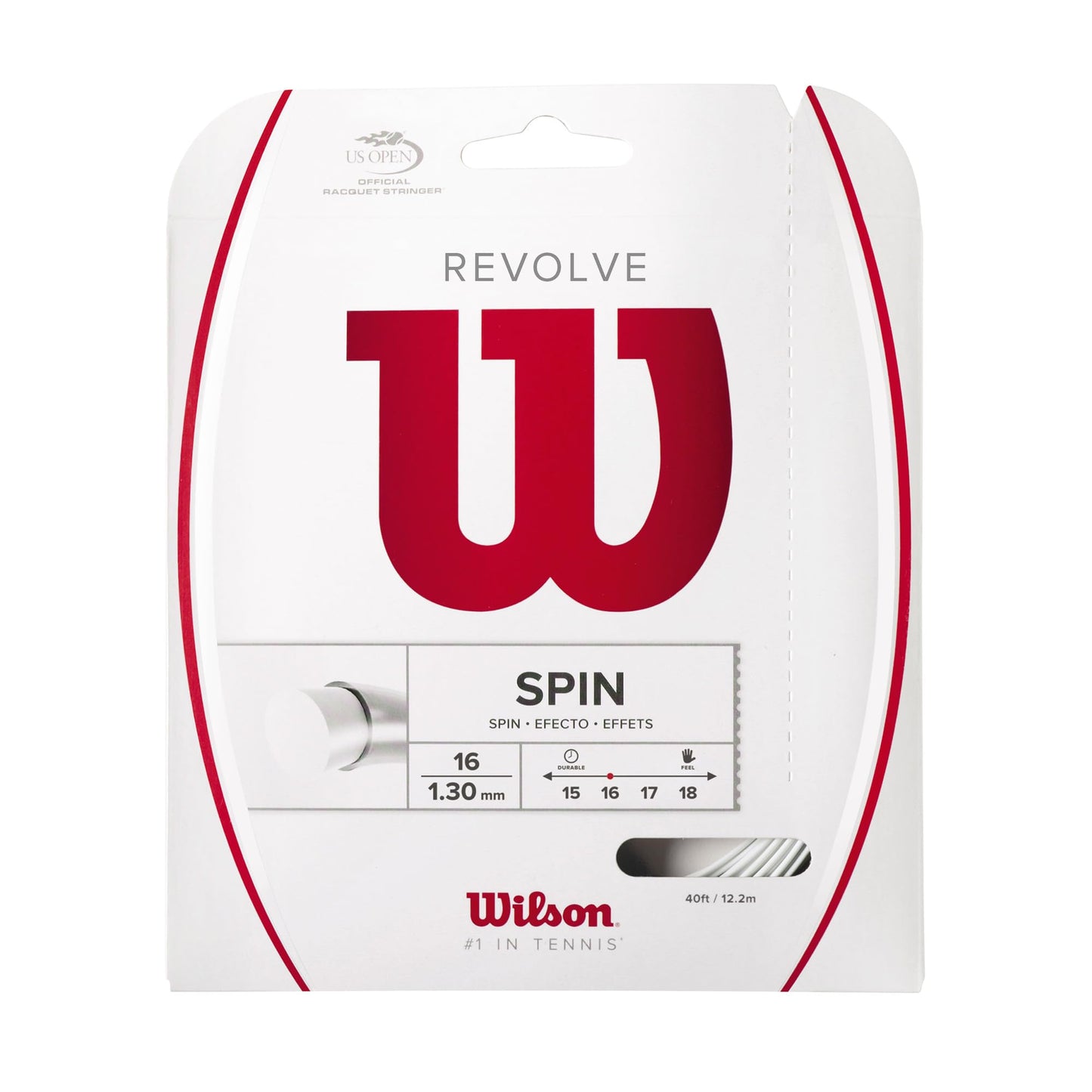 Wilson Revolve 16 Tennis String - Set, White