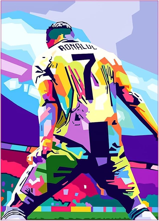 Soccer Player Sticker - Ronaldo 7 Celebration Vinyl Decal - 5"