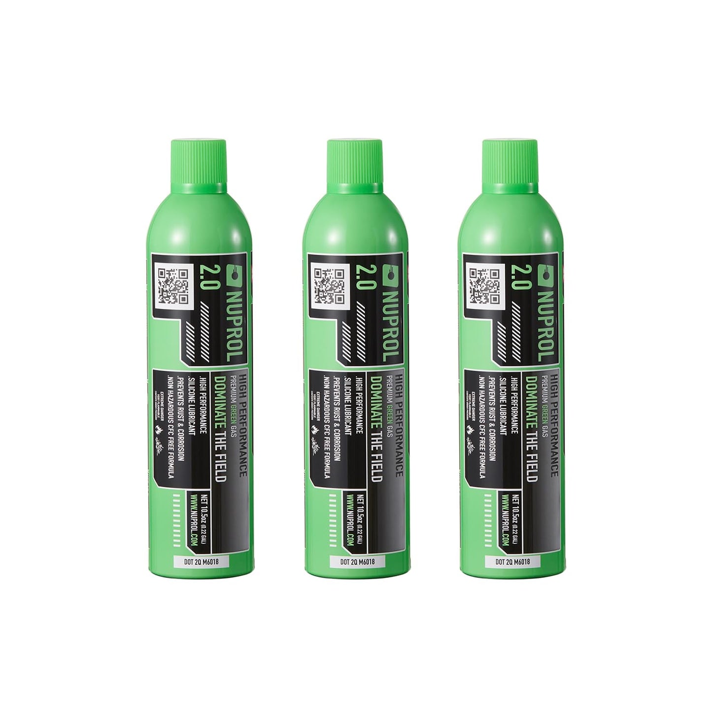 Lancer Tactical Nuprol 2.0 Ultimate Strong 12kg/171 PSI Green Airsoft Green Gas 600ml - Three Pack