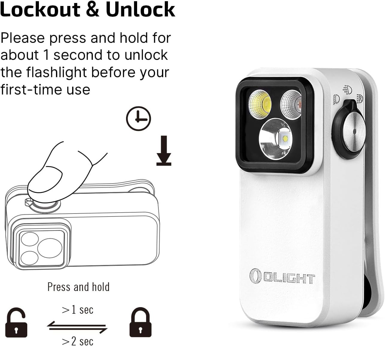 OLIGHT Oclip Pro Rechargeable EDC Flashlight - 500 Lumens, Magnetic Clip-On Light for Outdoor & Indoor Use