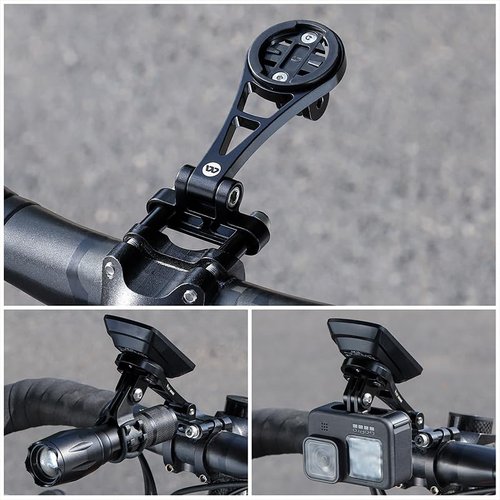 ZLiT for Garmin Bike Out Front Computer Mount,Aluminum Alloy Bike Computer Camera Mount for Garmin for Bryton for Cateye for Whoo (Hollow Out)