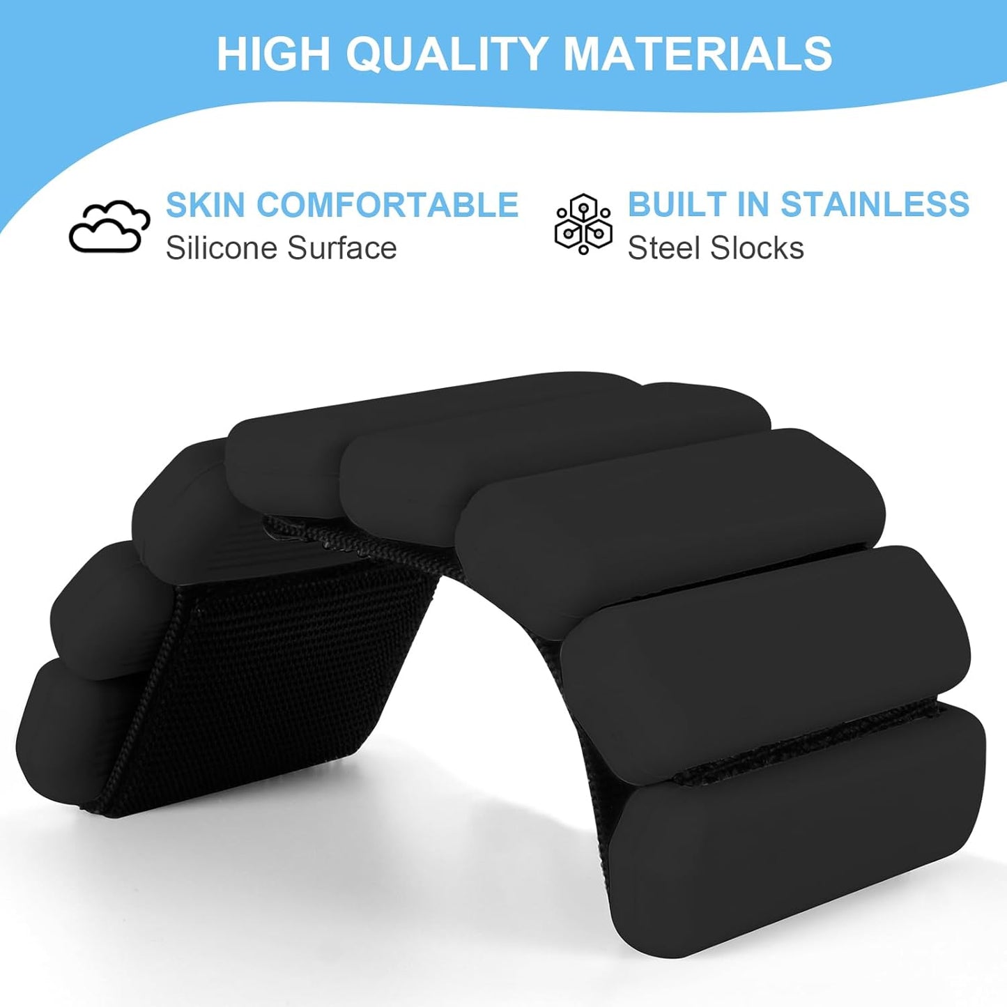 Skiennix Wrist Weights Set - Adjustable Arm & Leg Weights for Walking, Yoga, Gym | 2lb