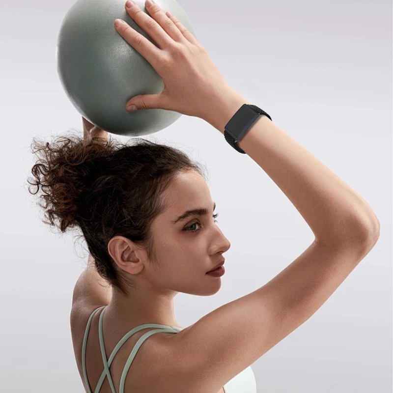 SUGARJAR Nylon Sport Band Compatible with Amazfit Helio, Breathable, Adjustable Replacement Band For Man Woman