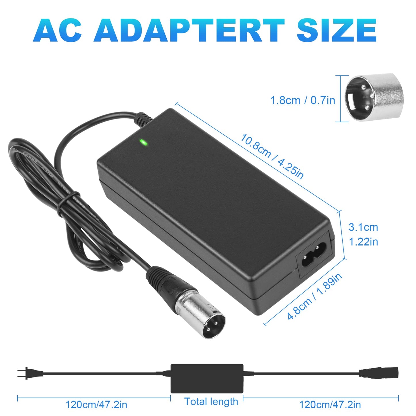 TREE.NB SGS Certified 58W 29V 2A Electric ScooterBike Battery Charger XLR Plug AC Adapter Power Supply