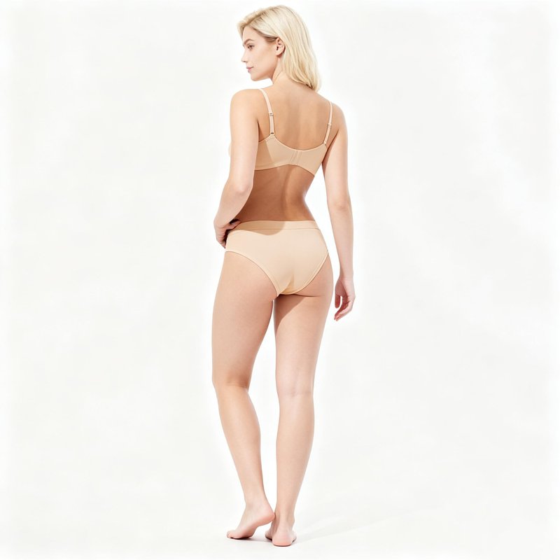 WANDER Women's High-Stretch Athletic Hipster Panties 3-Pack Moisture-Wicking Fabric with Pure Cotton Gusset for Sports & Daily Comfort （M-Nude）