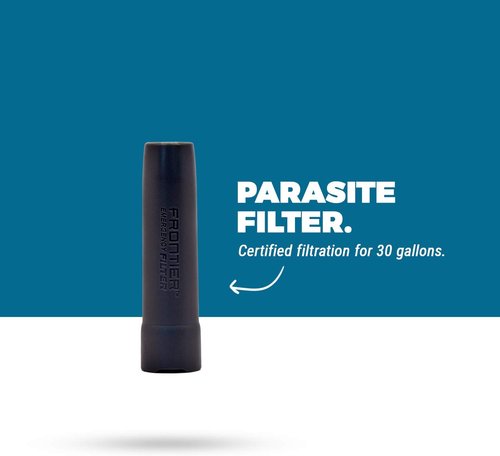 Aquamira Frontier Emergency Water Filtration Straw - Compact & Portable Water Purification Solution
