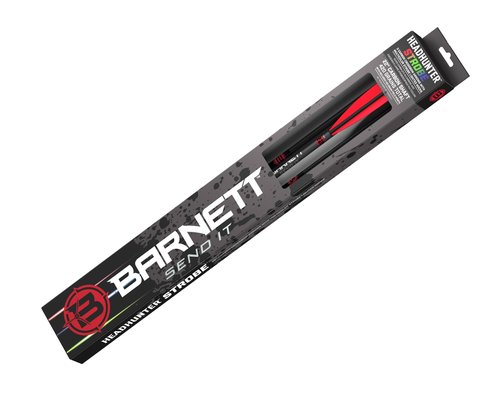 Barnett Headhunter Strobe Lighted Crossbow Arrows, 3-Pack of Polycarbonate Half-Moon Nocks, with Multi-Colored Strobe Lights, 22", Black