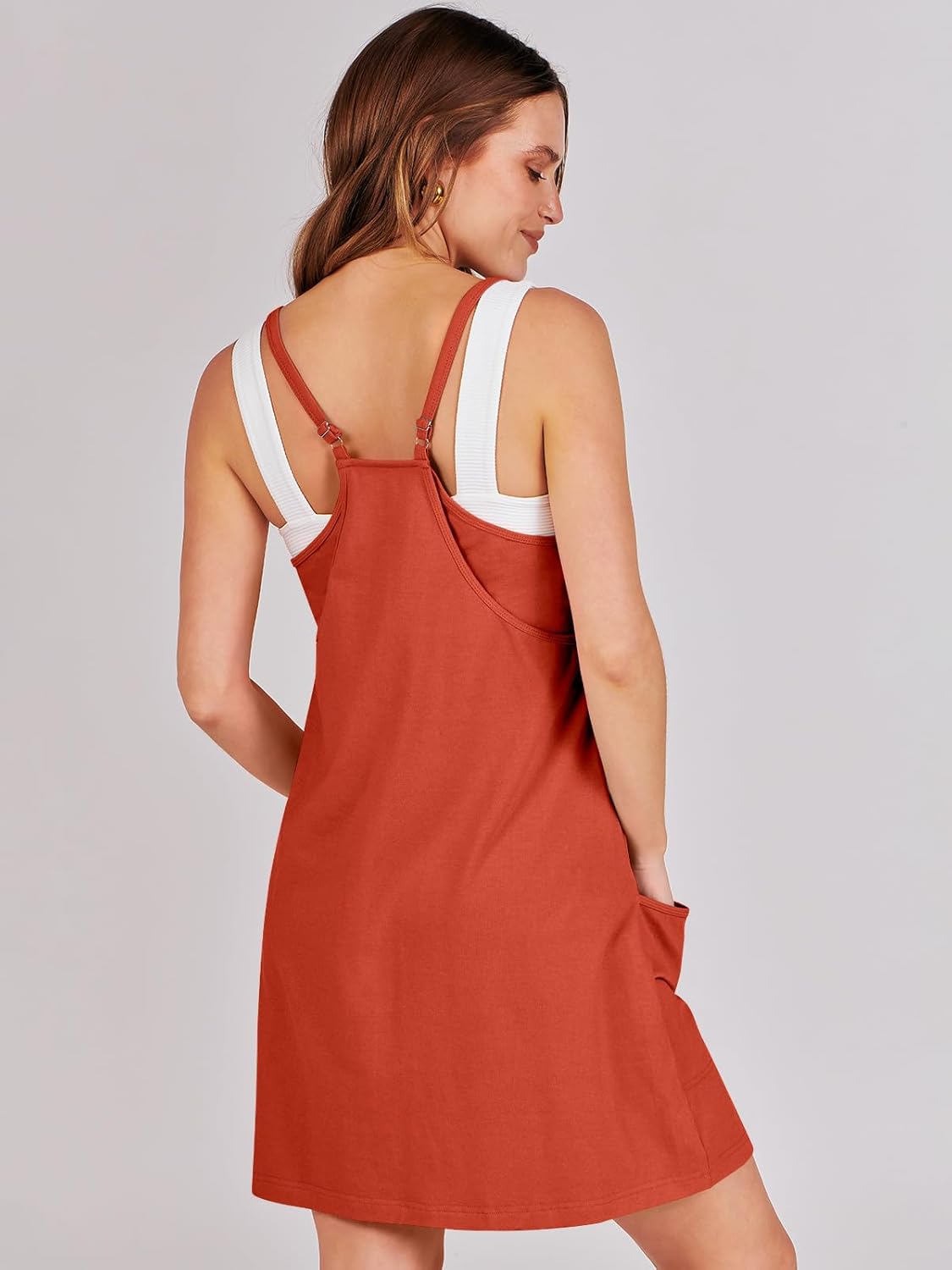 ANRABESS Women's Athletic Dress - Summer Tennis Mini Romper with Built-In Shorts | Ideal for Travel & Workouts