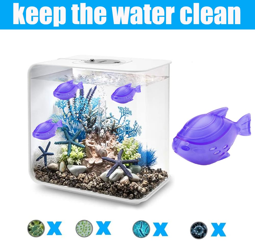 12PCS Universal Humidifier Tank Cleaner,Humidifier Cleaning Fish for Humidifiers & Fish Tanks, Purifies Water, Eliminates White Dust and Odor, Prevents Hard Water Build-Up
