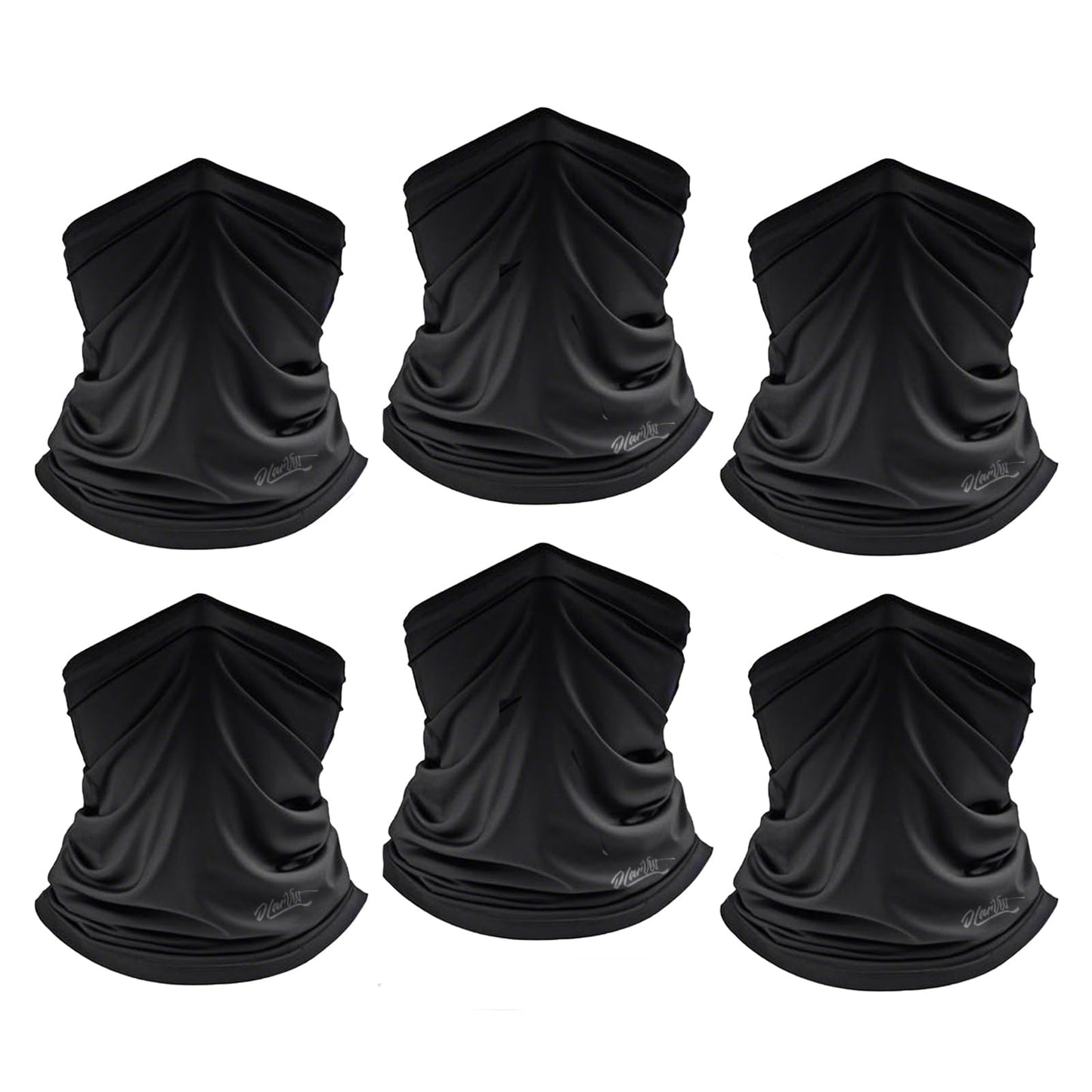 Olarveo 6 Pack Sun Cooling Neck Gaiter Face Mask UV Scarf Breathable Bandana for Men/Women