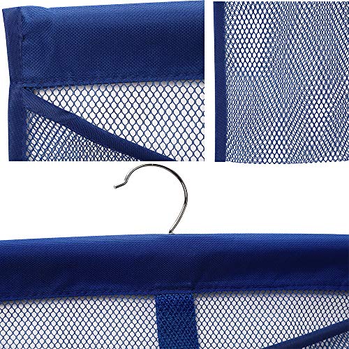 Portable Mesh Shower Caddy with Rotatable Hanger - Blue