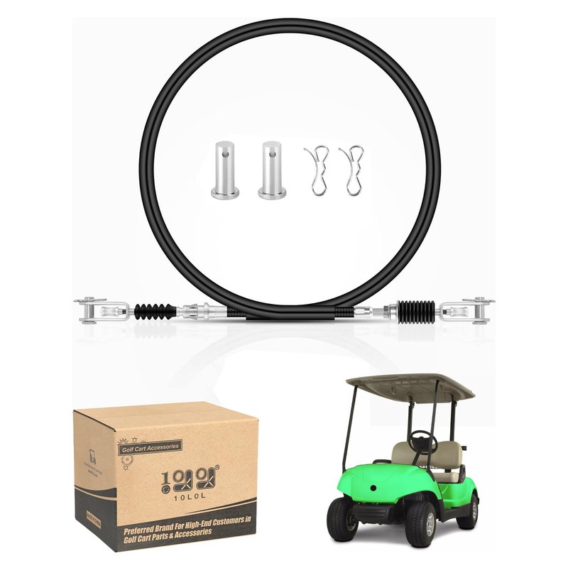 10L0L Golf Cart Brake Cable (37.45" Long with Pin Clevis Clip) Fits Yamaha G29 Electric Drive 2007-up and G29 2007 G&E OEM JW2-F6341-31