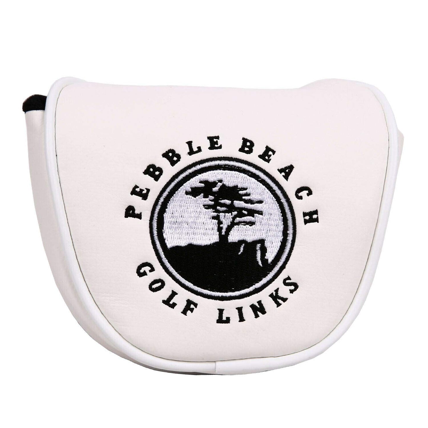 Seacloud 1pcs Golf Cover Mallet Headcover Pebble Beach White with Magnetic Closure for Putter Club Head Cover