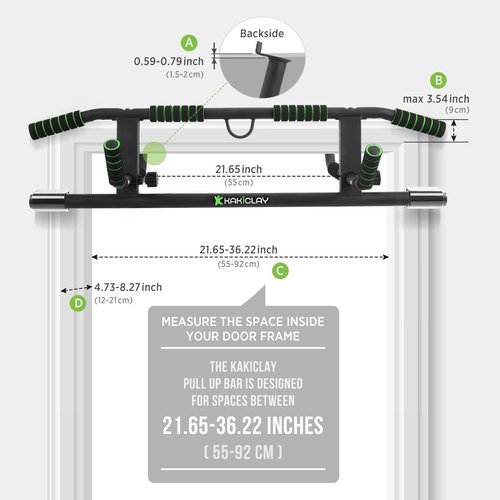 KAKICLAY 2026 Upgrade Multi-Grip Pull Up Bar with Smart Larger Hooks Technology - USA Original Patent, Designed, Shipped, Warranty