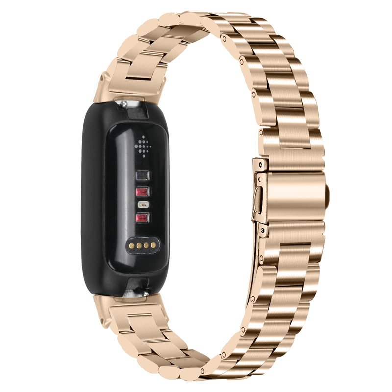 Metal Bands Compatible for Fitbit Inspire 3 for Women & Men,Solid Stainless Steel Adjustable Strap Replacement Band for Inspire 3 Fitness Tracker (Champagne)