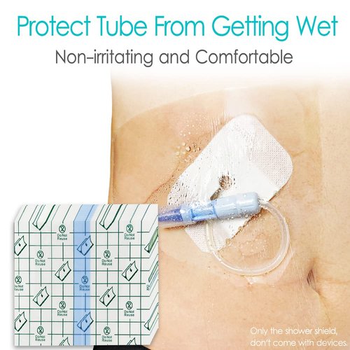 Waterproof Shower Protector Bandage 10x12 inch for Large Port Surgery Incisions Guard Tattoo Second Skin Healing Aftercare Cover Bath Patch Transparent Film Clear Adhesive Wounds Dressing (Pack of 25)
