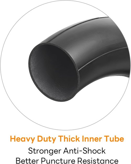 CR202 Heavy Duty Butyl Inner Tube - 12.5 x 2.25 Inch with Angled Valve Stem | 2-Pack for Bikes & Scooters