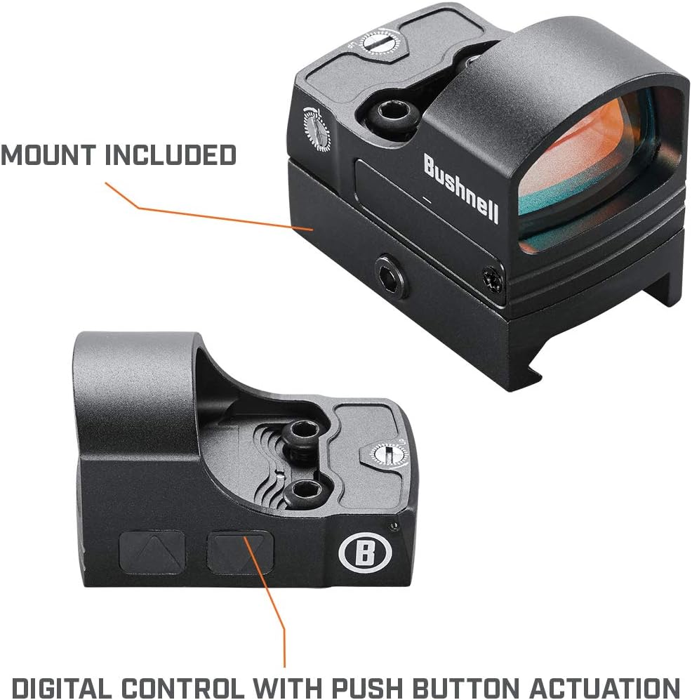 RXS-100 Black Reflex Sight - Weaver/PIC Mount Compatibility | 1X25mm Precision Optics