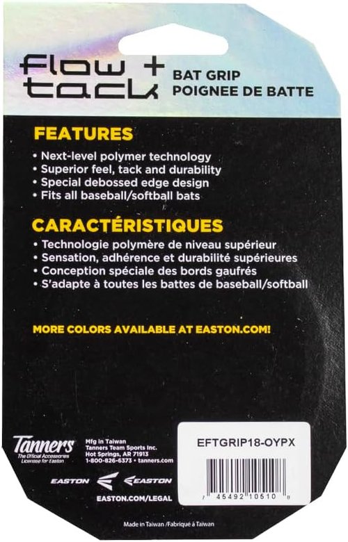 Easton FlowTack Bat Grip - 1.10mm & 1.80mm Options | Baseball & Softball | Various Colors