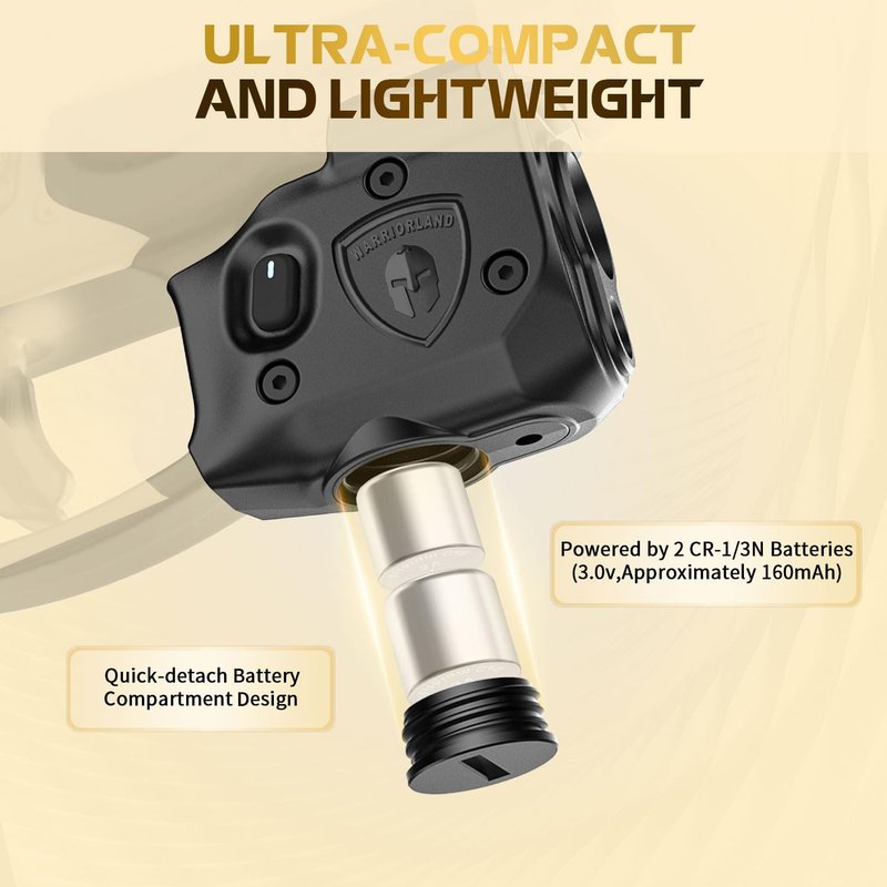 WARRIORLAND Pistol Light Laser Combo Fits Taurus G2C /G3C / G3/ PT111 G2 / PT140 G2, Compact 150-Lumen Trigger & Rail Mounted Tactical Weapon Light, Green Laser & White LED Flashlight, SLL-101G