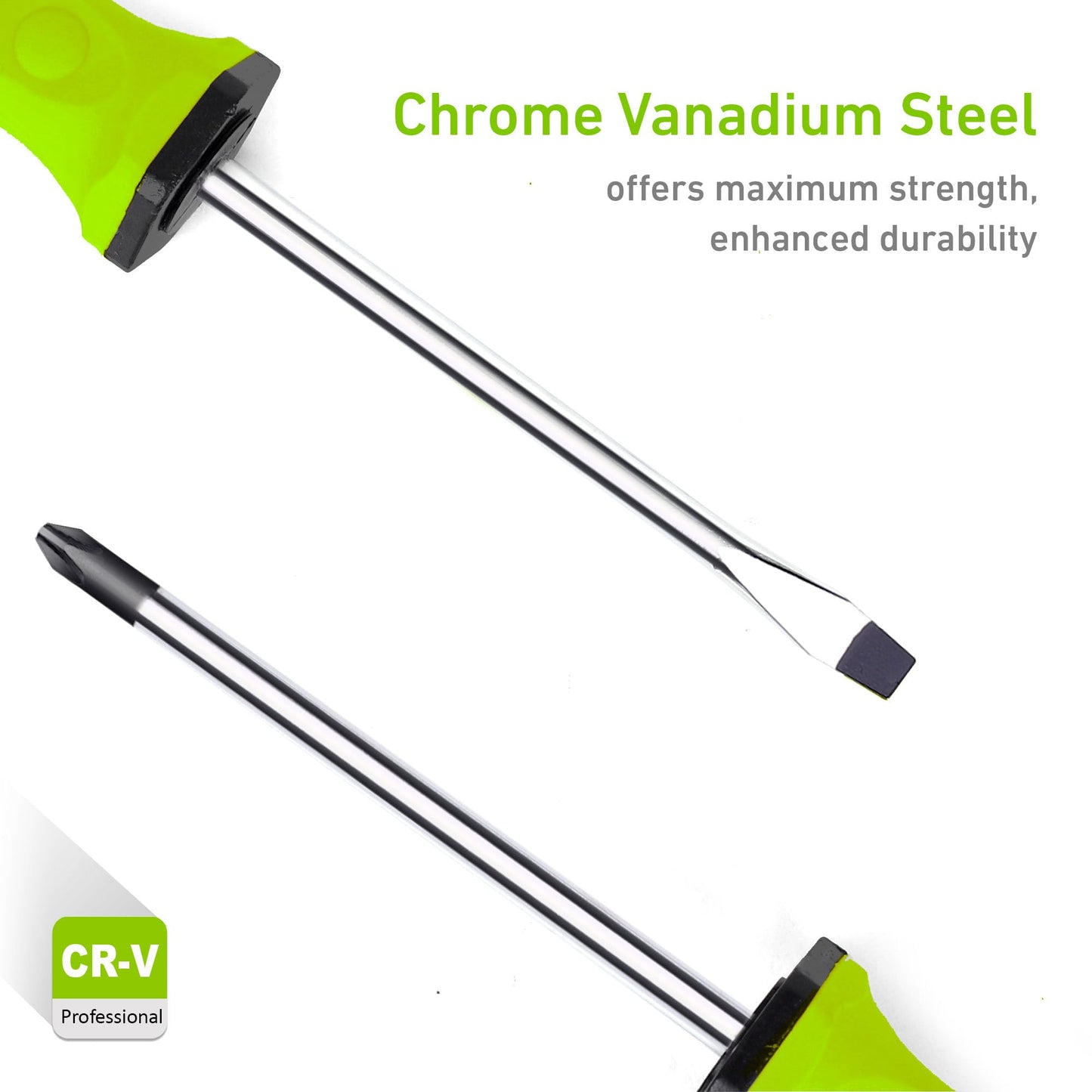 FASTPRO 12-Piece Magnetic Screwdrivers Set with Slotted Phillips Screwdrivers and Precision Screwdrivers, Repair Tool Kit with Storage Bag, Green