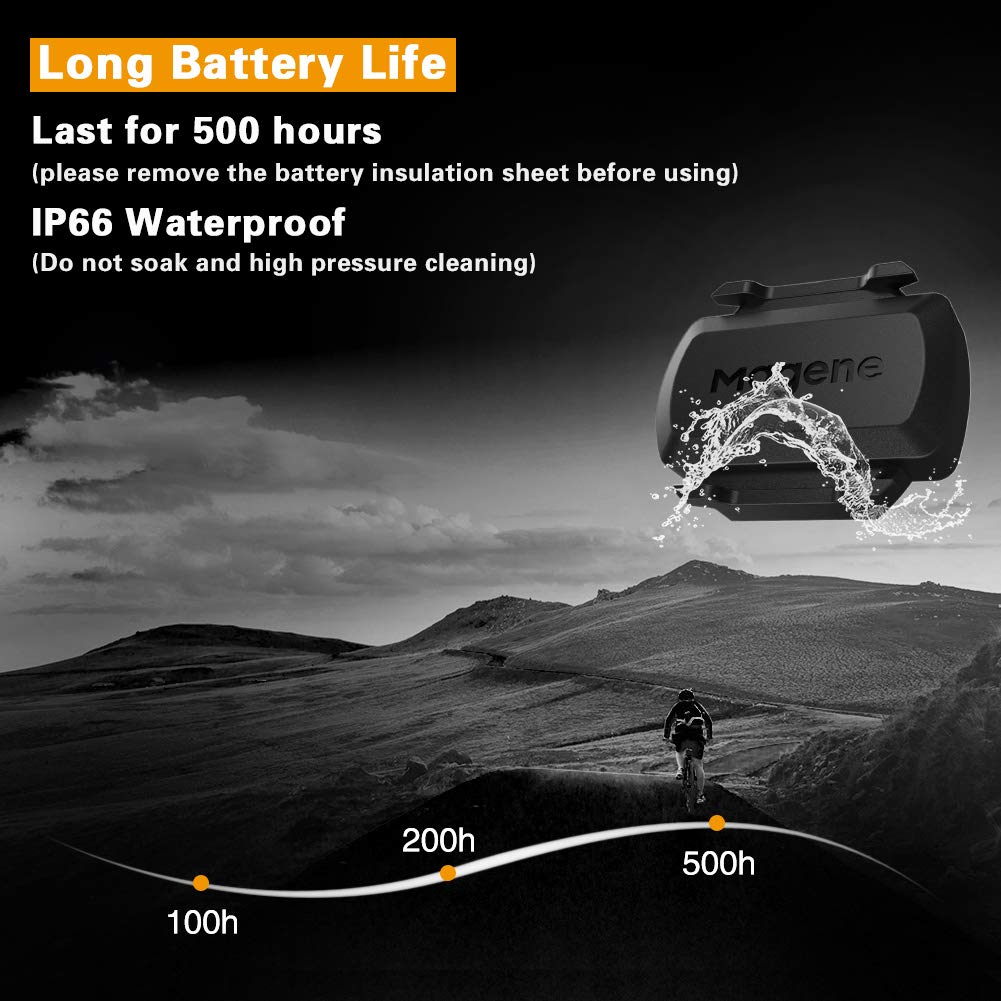 Magene Outdoor/Indoor Speed/Cadence Sensor for Cycling, Wireless Bluetooth/Ant+ Bike Computer RPM Sensor for Road Bike or Spinning Bike and Trainers Compatible with Onelap, Wahoo Fitness, Zwift